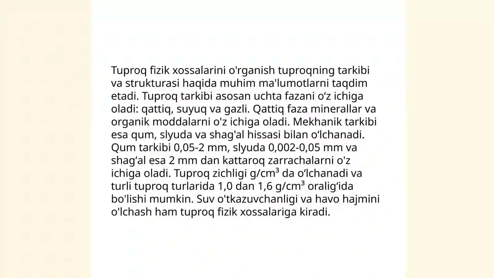 Tuproqlarni tadqiq qilish bosqichlari 4