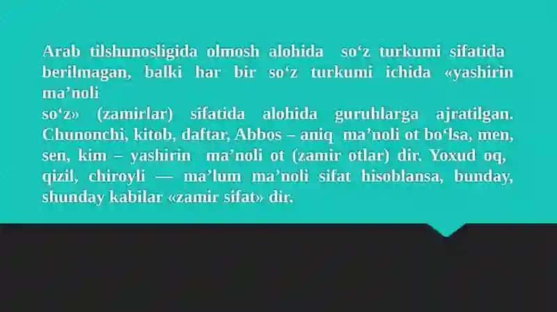 OLMOSH VA RAVISH SO`Z TURKUMI. TAQLID SO`ZLAR 4