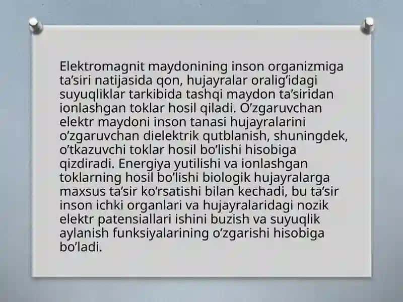 Elektromagnitmaydonlarining organiza g'atasi 4