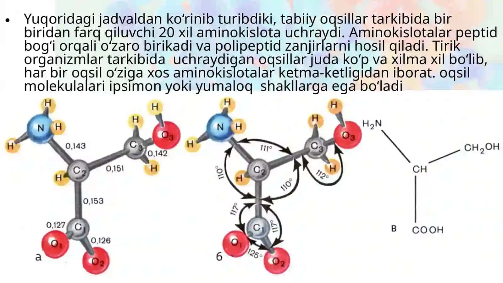 Oqsillar.Aminokislotalar 4