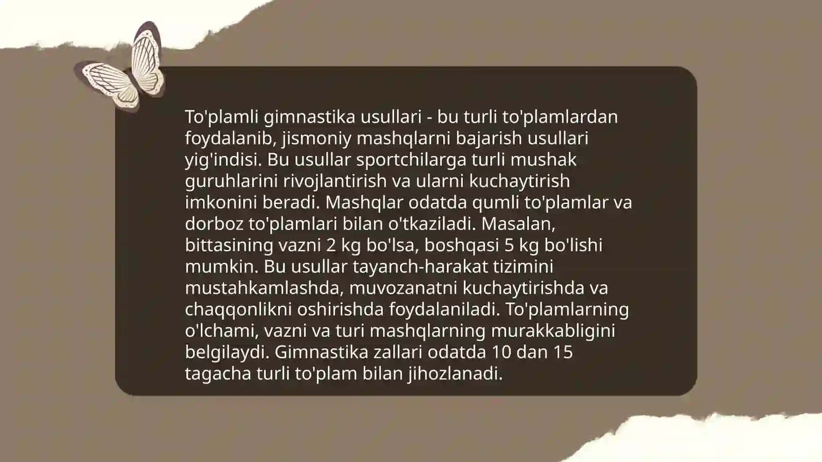Gimnastika, saf mashqlari 4