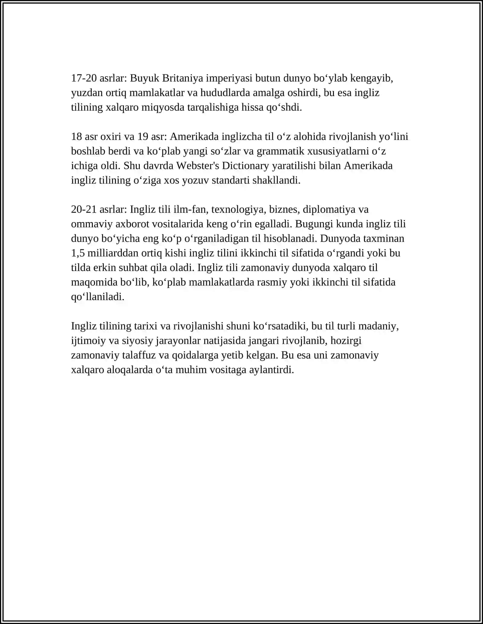 INGLIZ TILI FILOLOGIYASI 4