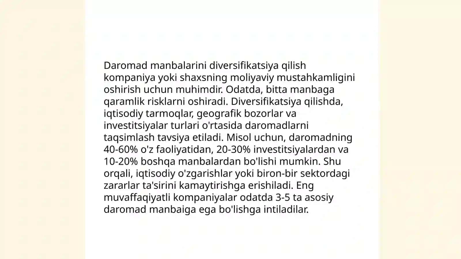 Xo'jalik yurituvchi sub'ektlarning daromadlari 4