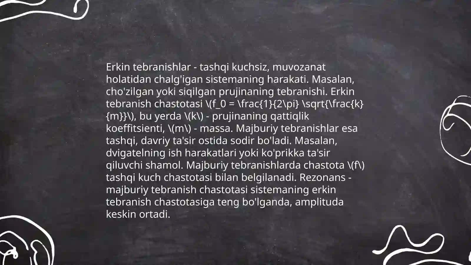 So'nuvchi, majburiy mexanik va elektromagnit tebranishlar 4