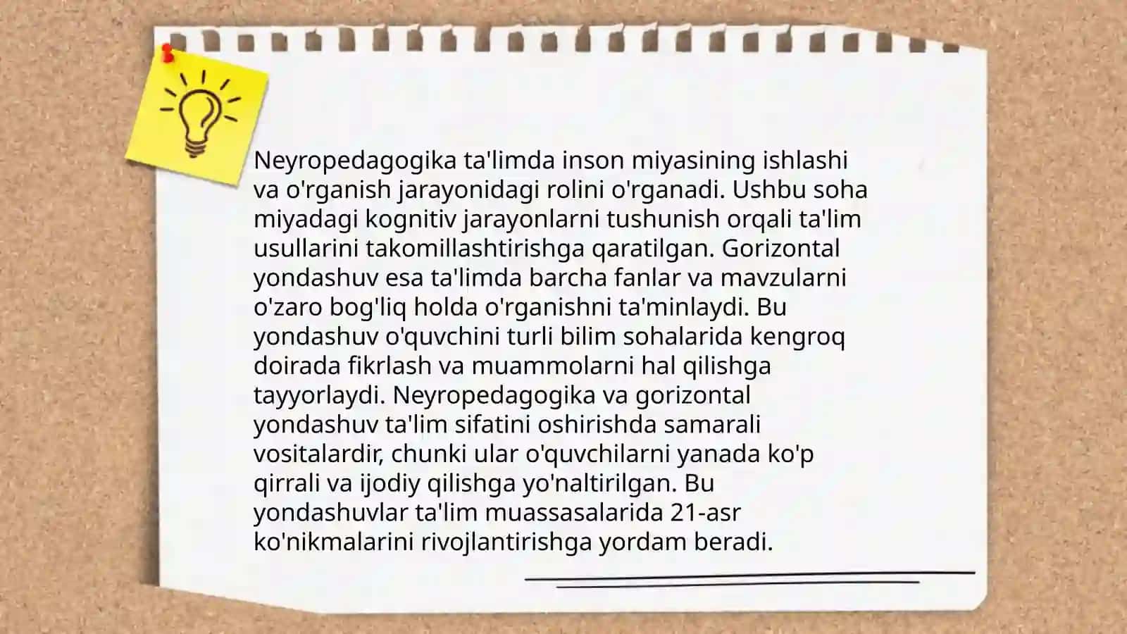 Neyropedagogikada ta‘lim muhitiga vertikal va gorizontal yondashuv 4