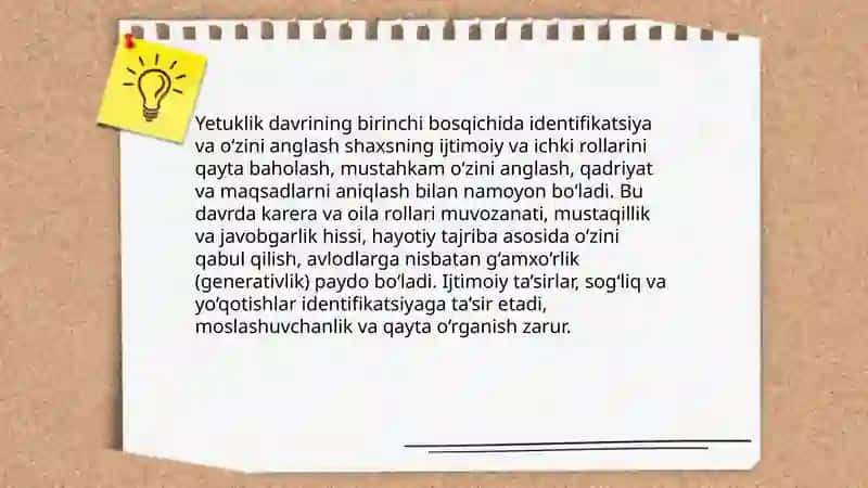 Yetuklik davri va gerontopsixologiya 4
