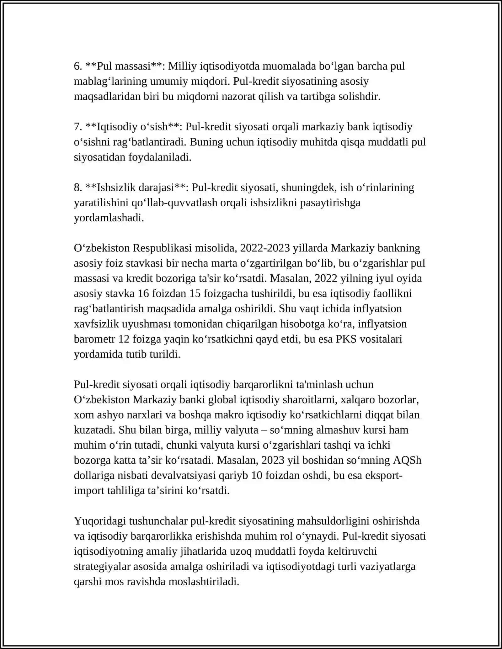 KEYNSCHA YONDASHUVDA PUL-KREDIT SIYOSATINING OʻRNI 4