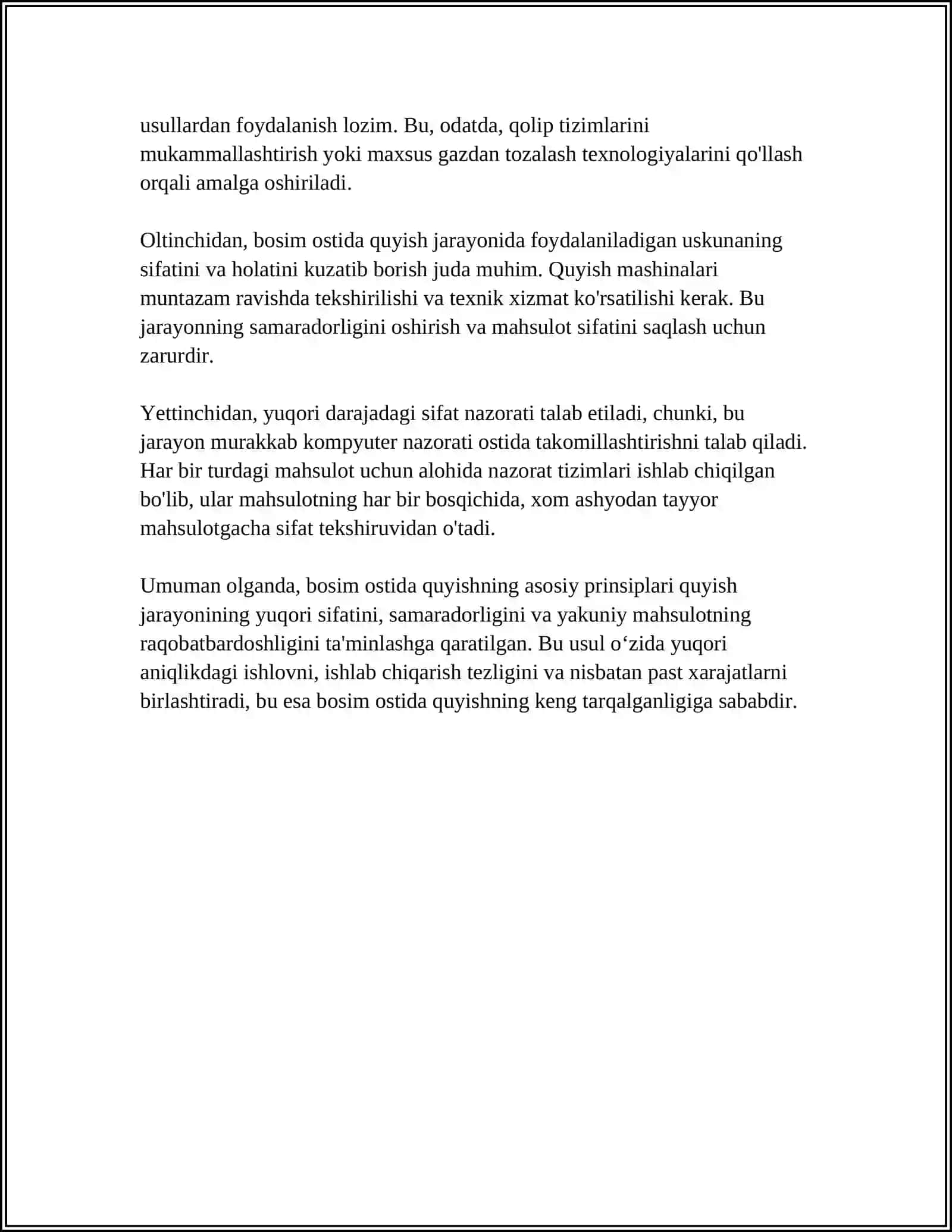 BOSIM OSTIDA QUYISH 4