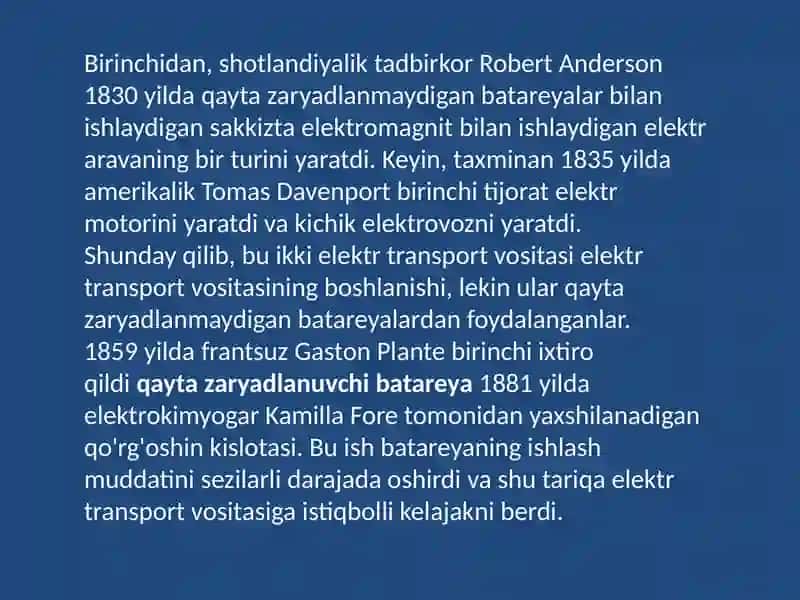 Elektromobil ko'p qancha yaxshi o'qilgan tema 4