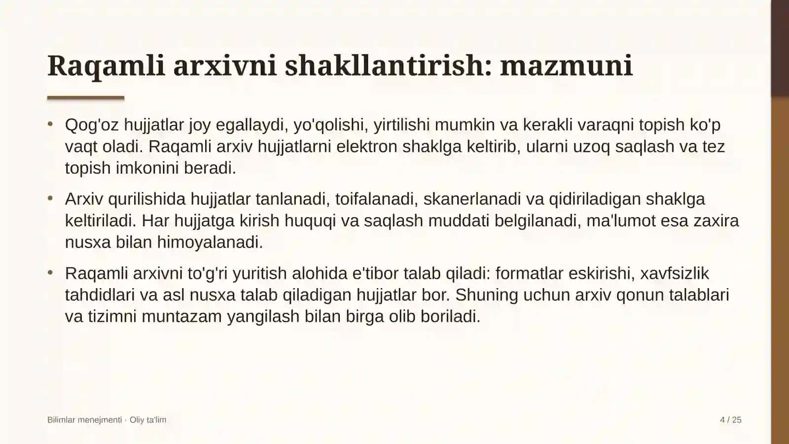 Kompyuter tarmoqlarini boshqarishda raqamli arxivni shakllantirish 4