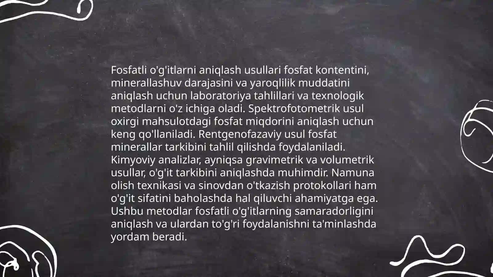 Mineral o'g'itlar turlarini sifat reaksiyalari orqali aniqlash 4