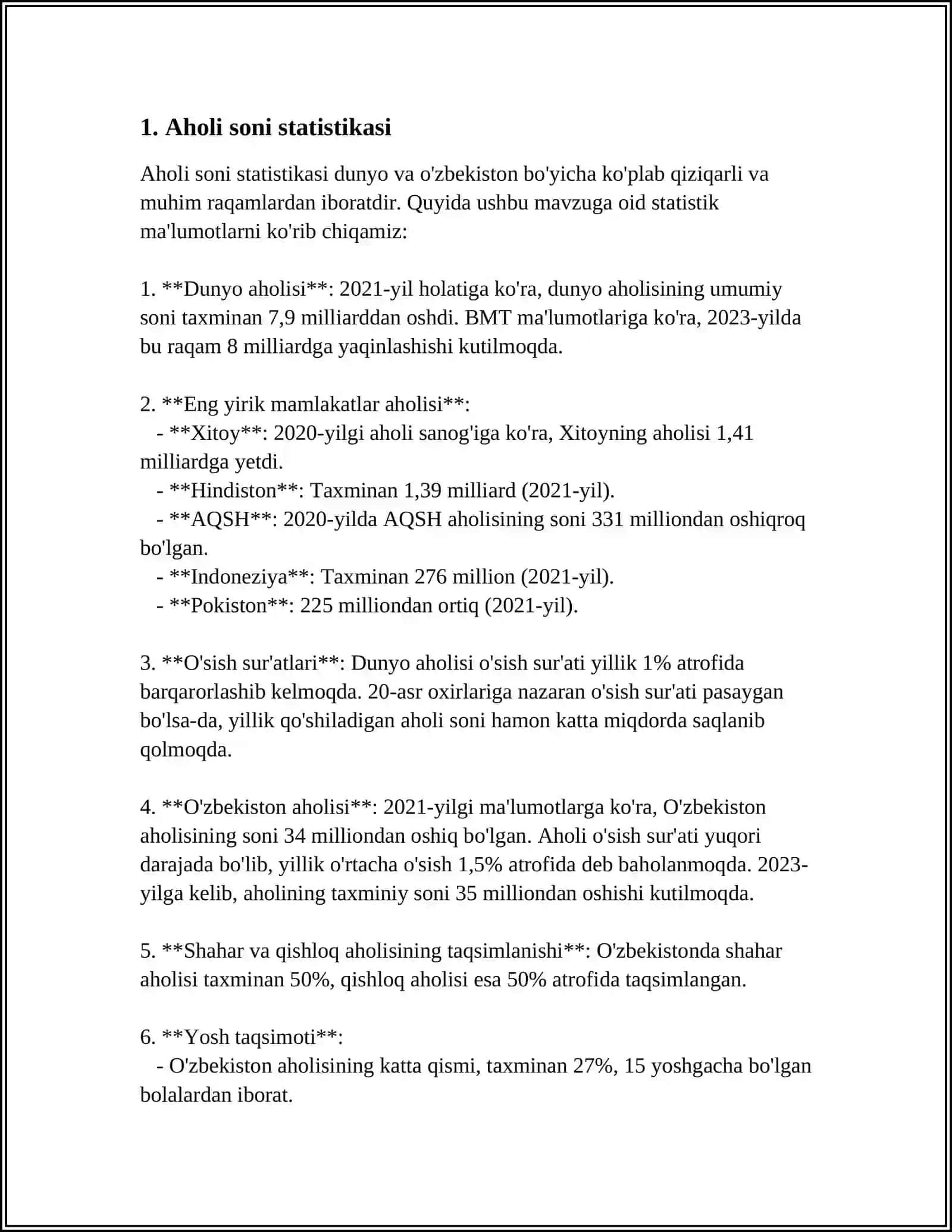 Aholi soni statistikasi 4