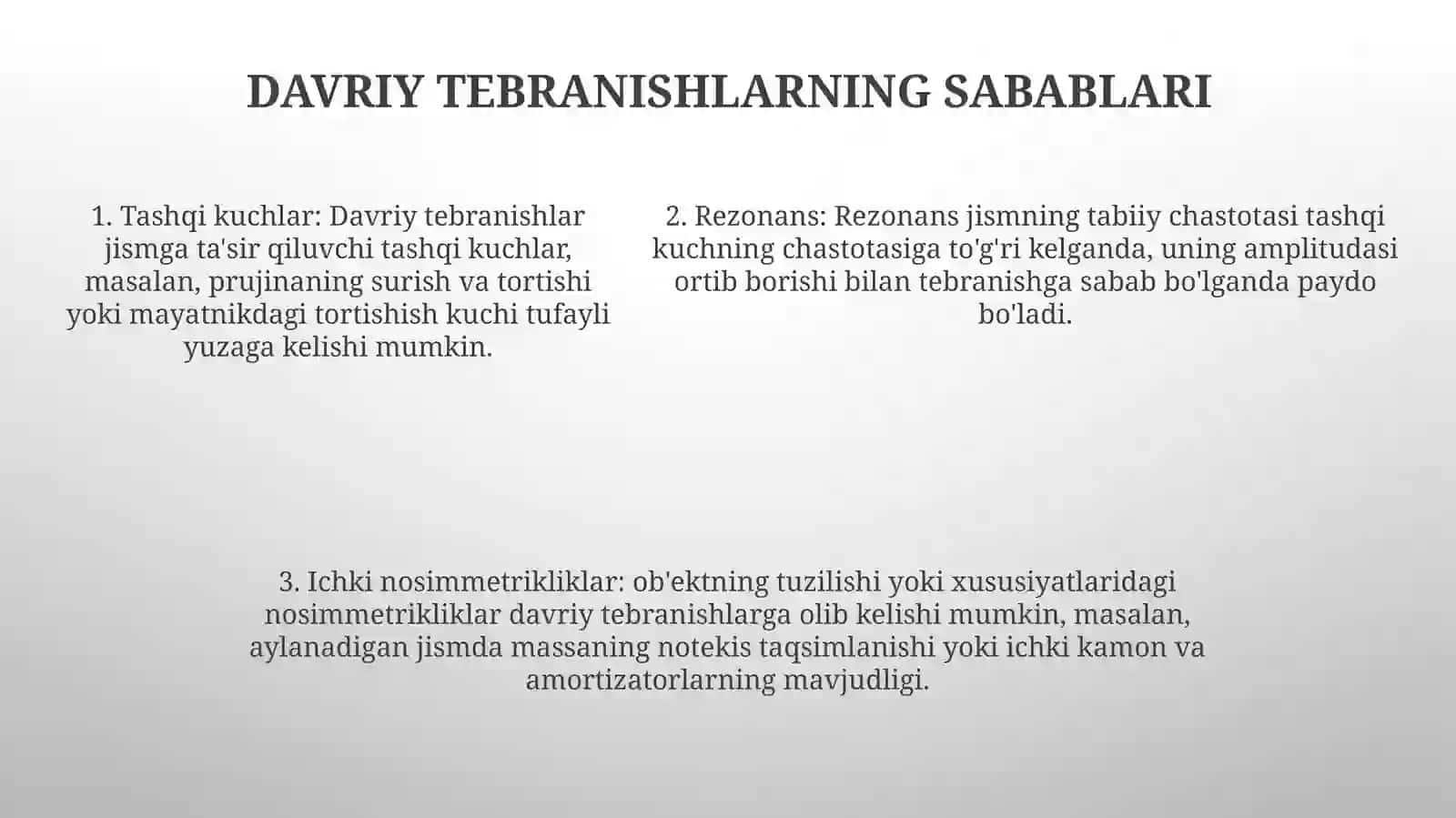 Davriy Tebranishlar va Ularning Sabablari 4
