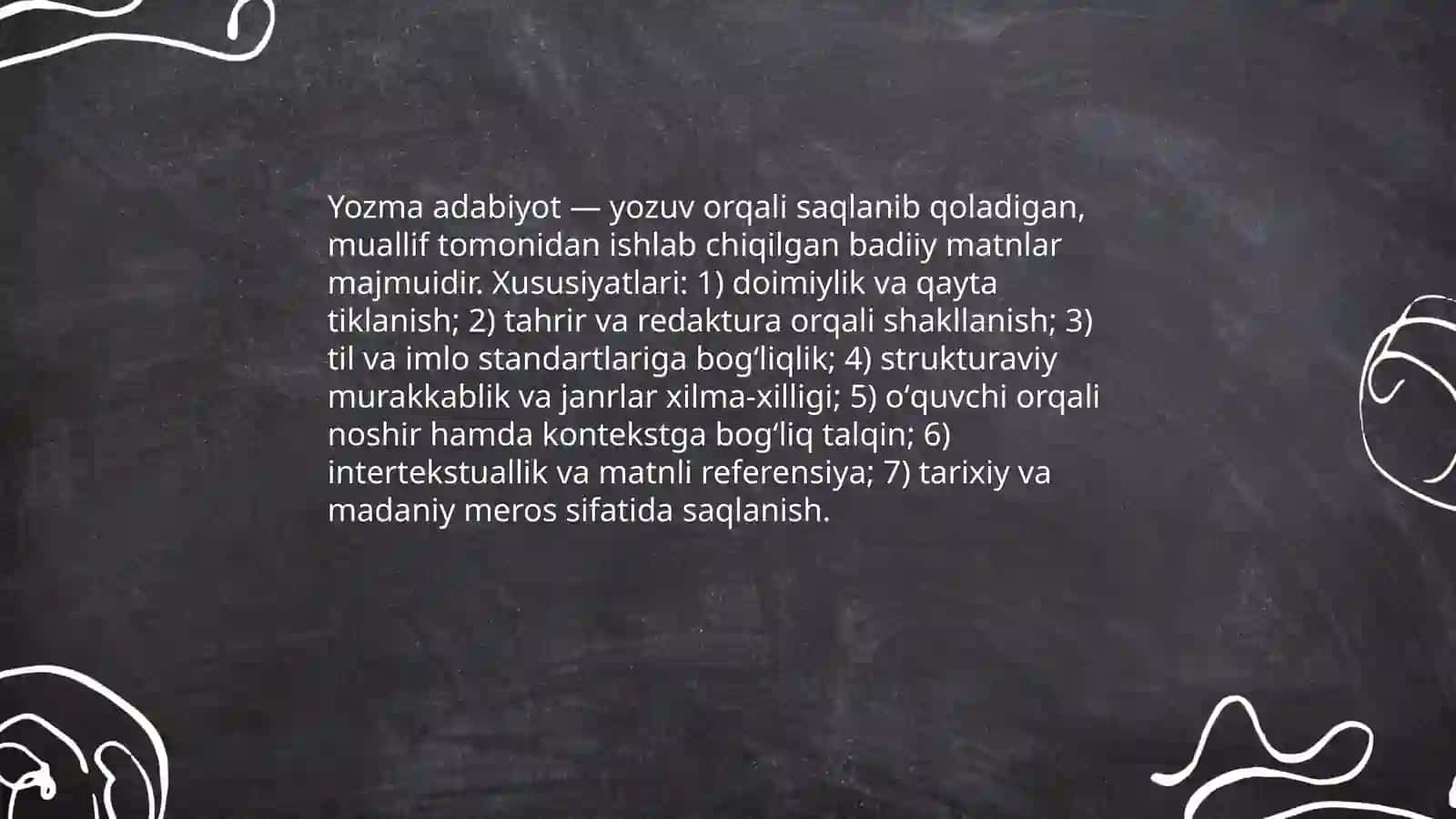 Ogʻzaki va yozma adabiyot 4