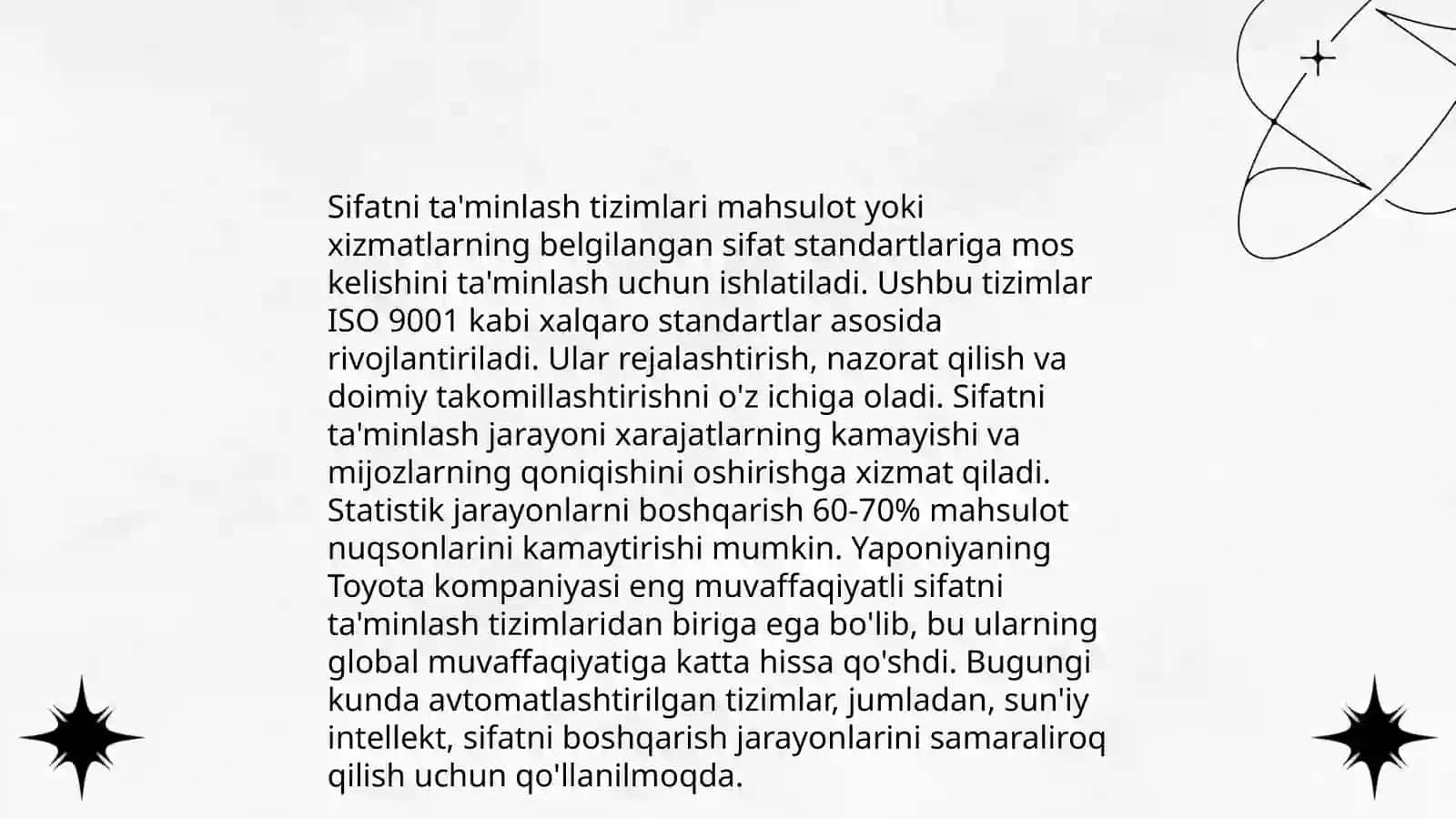 Ishlab chiqarish jarayonida sifat masalasi 4