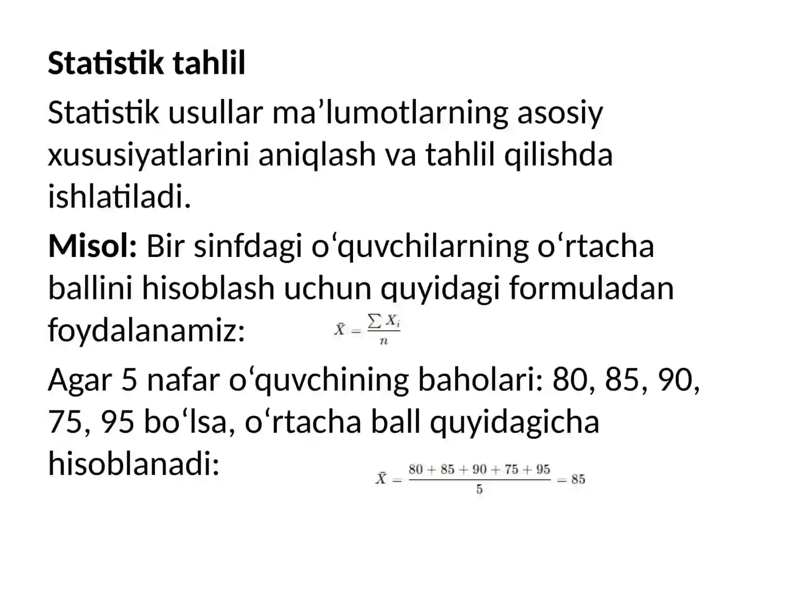 Ma’lumotlarni tahlil qilish asoslari 4