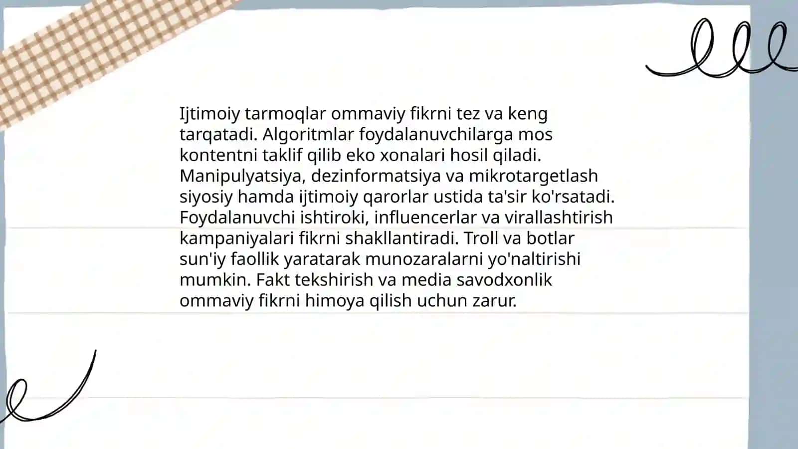 Media maydon va internet imkoniyatlari 4