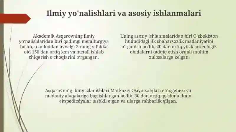 Akademik Akram Asqarovning ilmiy faoliyati 4