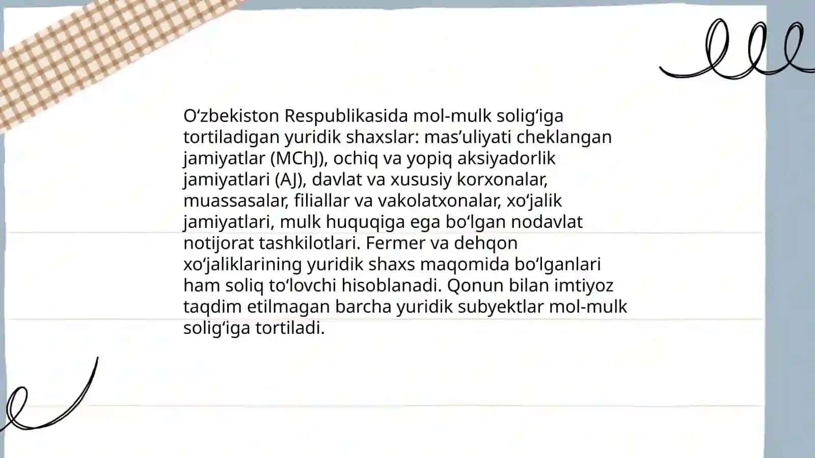 Yuridik shaxslardan olinadigan mol-mulk soligʻi 4