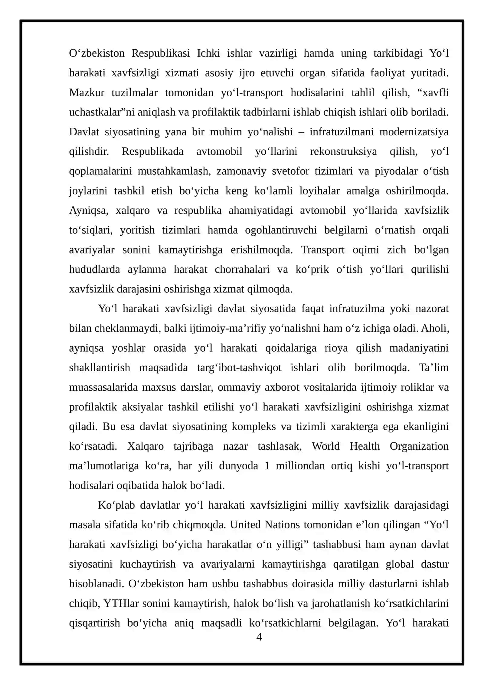 Yo‘l harakati xavfsizligini ta’minlash 4