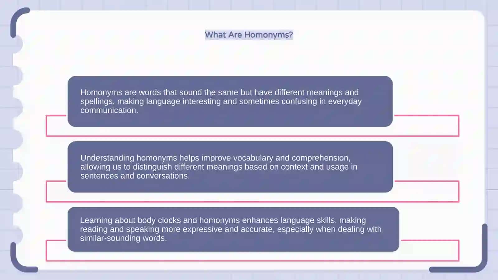 Body Clock and Homonyms 4