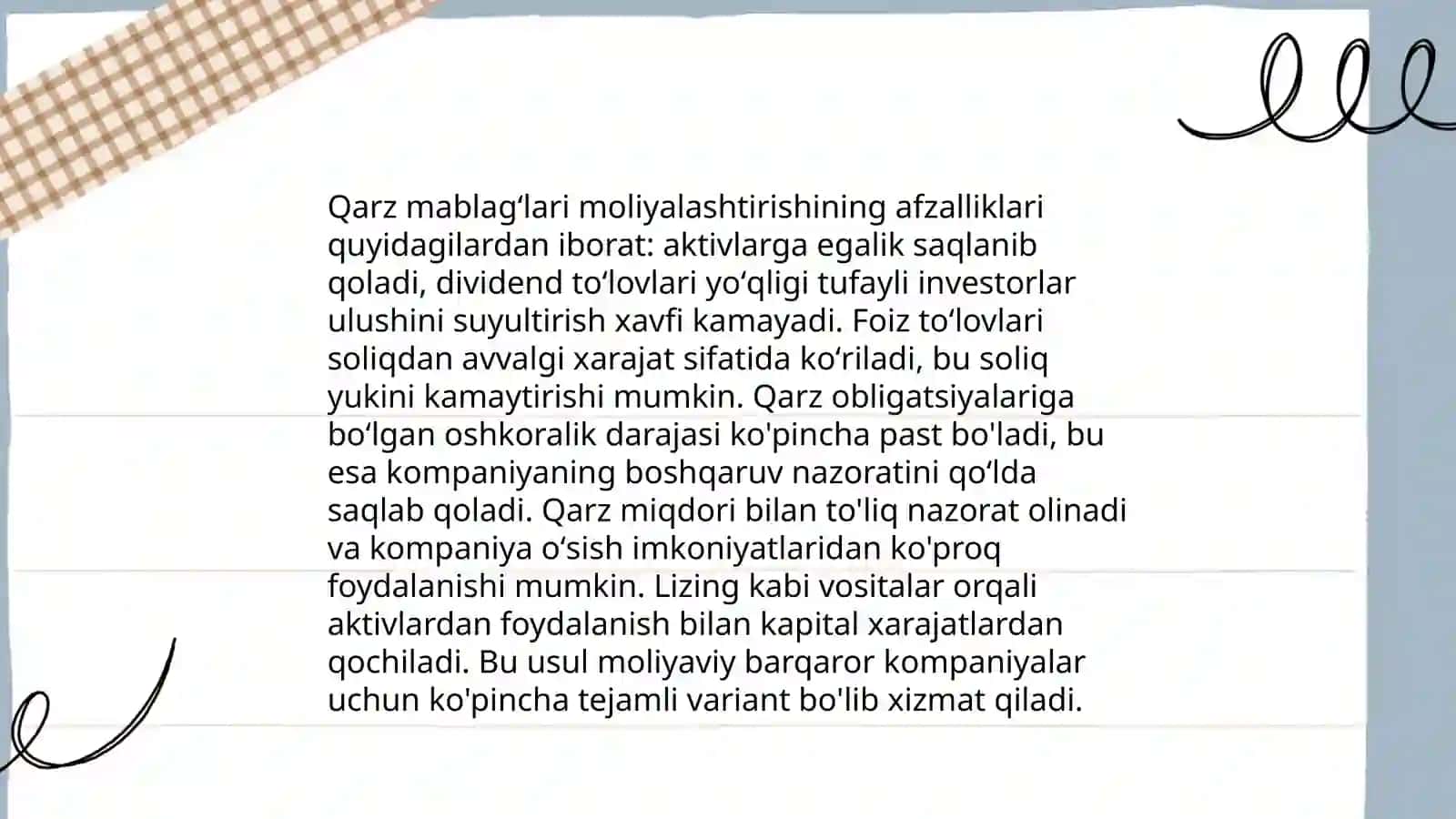 Qarz mablagʻlari hisobiga moliyalashtirish 4