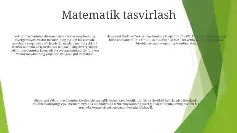 Vektor Oqimi Divergensiyasi 4