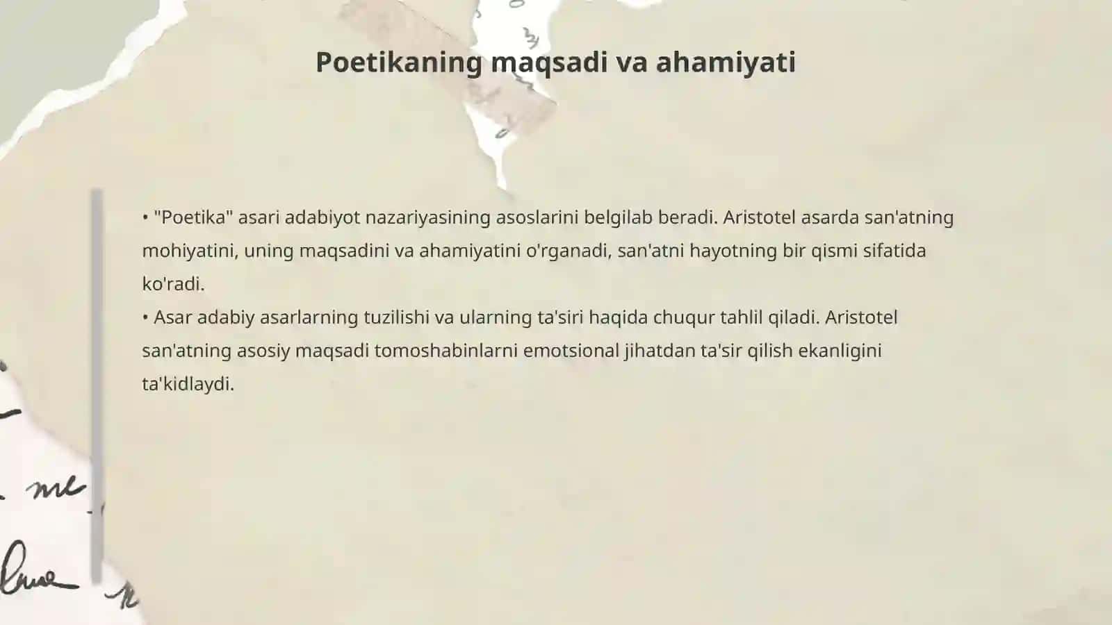 Aristotelning "Poetika" asari haqida 4