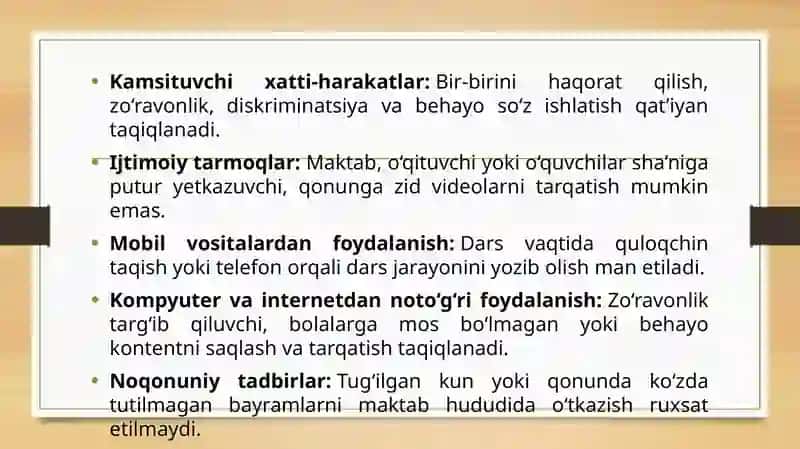 Maktabjamoasida o'zini o'zi tartibga solish madaniyati 4