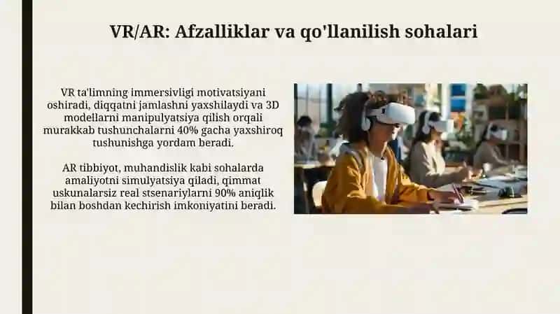 Virtual va kengaytirilgan reallik ta'lim 4