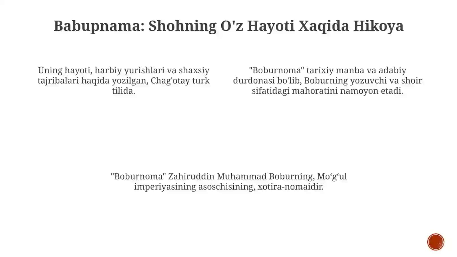 Zahiriddin Muhammad Boburning hayoti va adabiy merosi 4