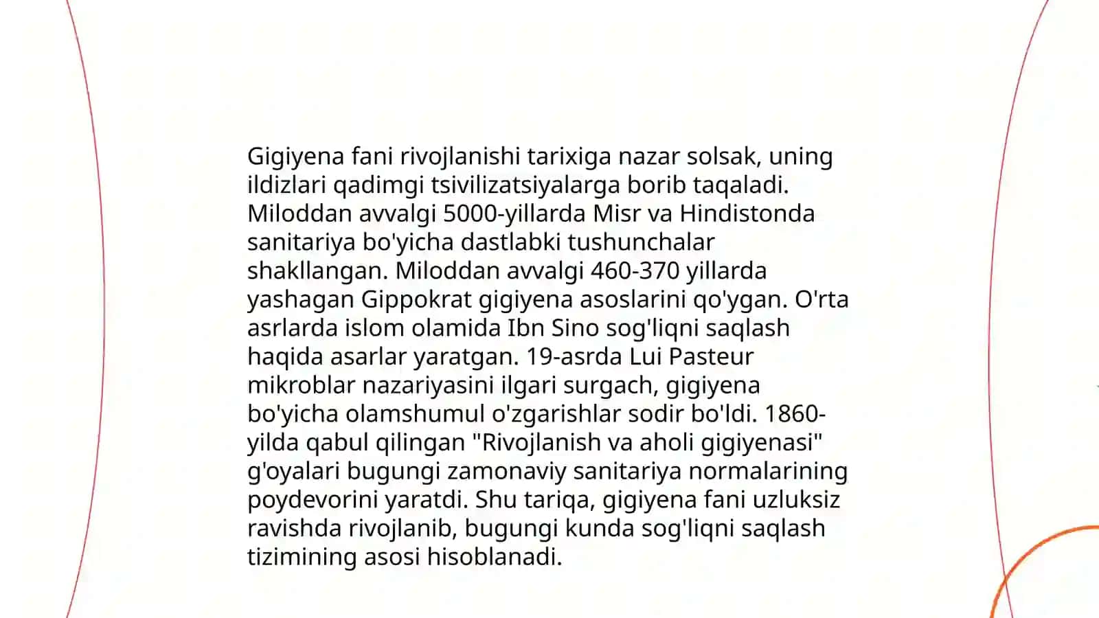 Gigiyena fanining rivojlanish tarixi 4