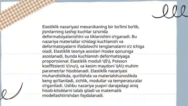 Choʻzilishi va siqilishda statik noaniq masalalar 4