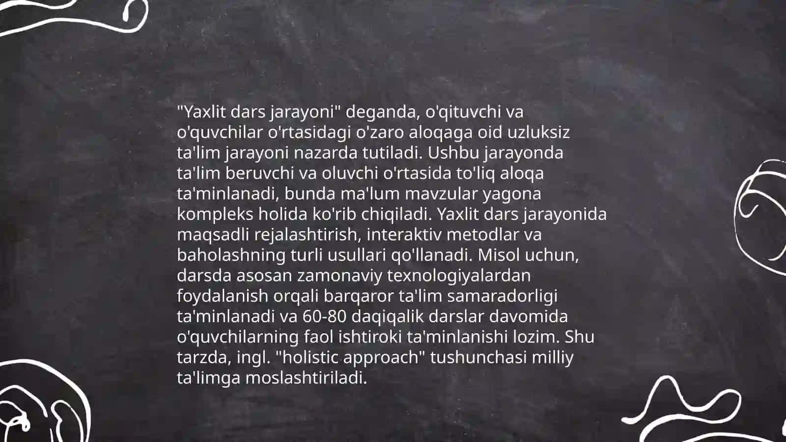Yaxlit pedagogik jarayon 4