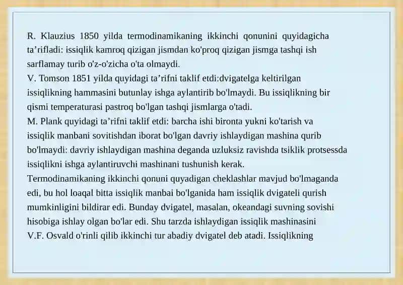 TERMODINAMIKANINGIKKINCHIQONUNI 4
