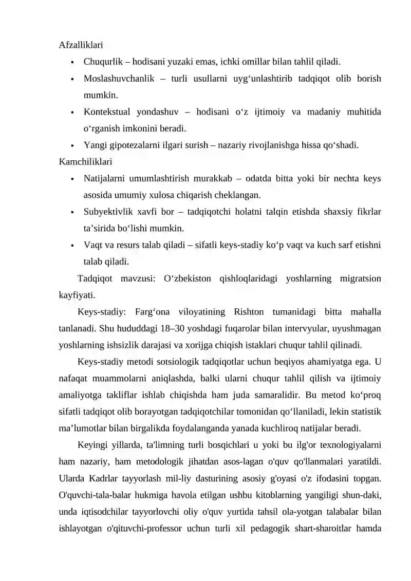 Sotsiologik tadqiqotlarda keys -stadiy (case-study 4
