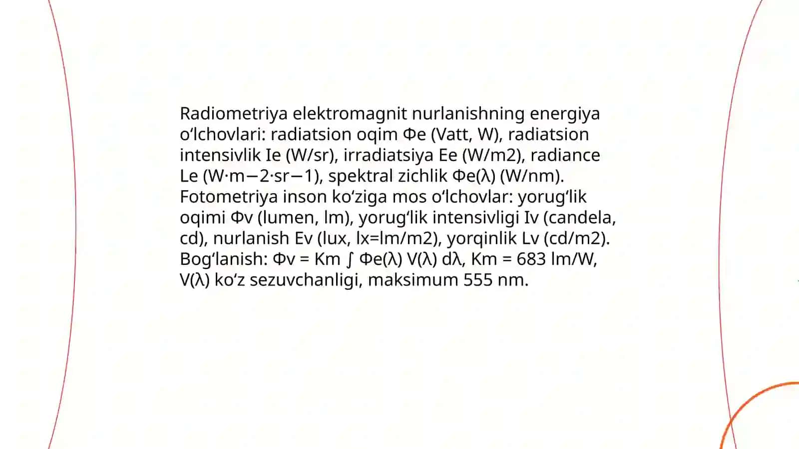 Yorug'likning fizik xususiyatlari 4