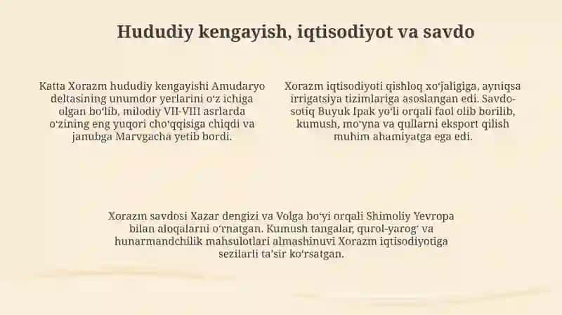 Xorazm Davlati: Tarix va Shakllanish 4