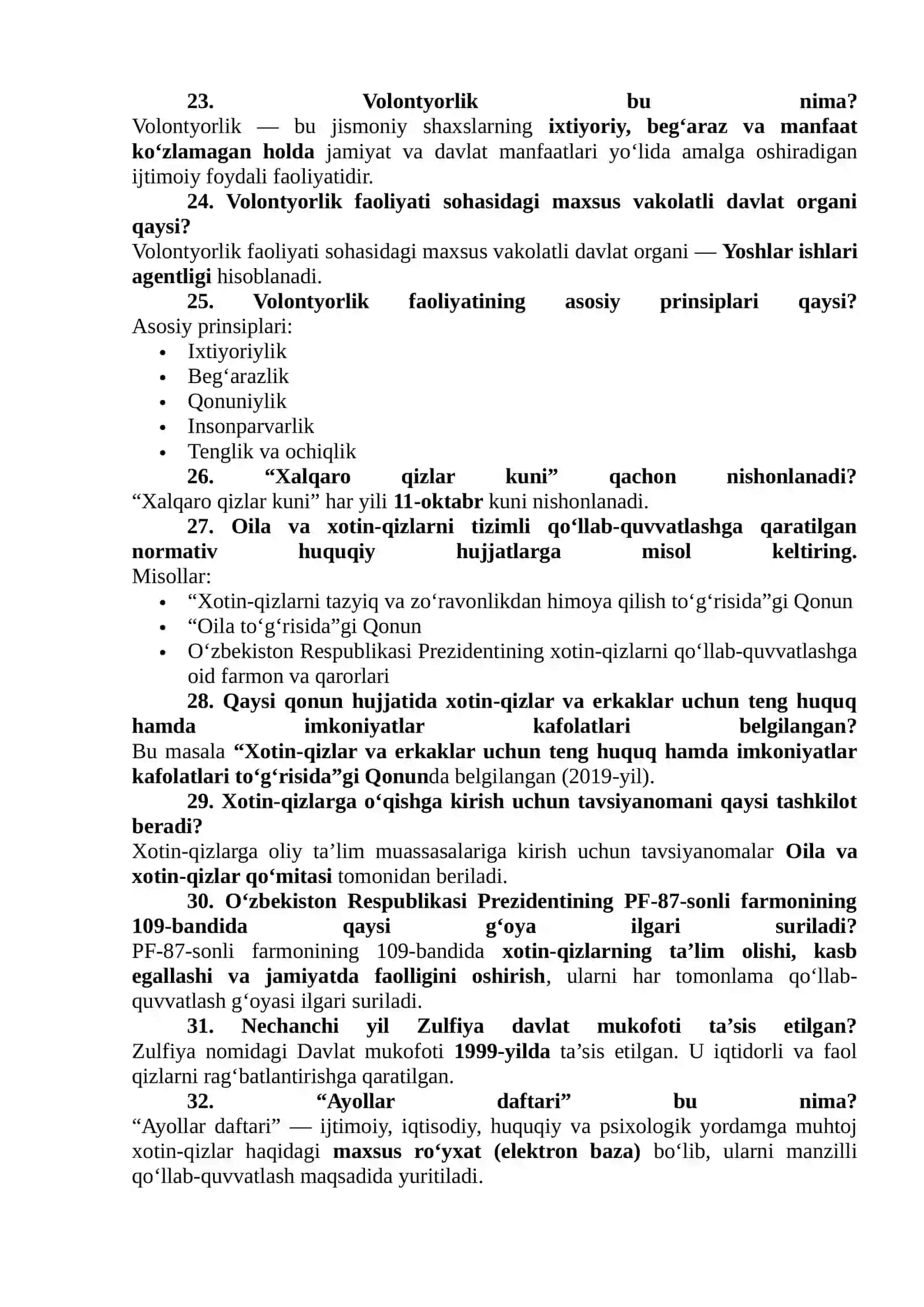 ARGOS 2026-YIL MAHALLA YOSHLAR YETAKCHISI SUHBAT SAVOLLARI VA JAVOBLARI 234 TA SAVOL VA JAVOB 4