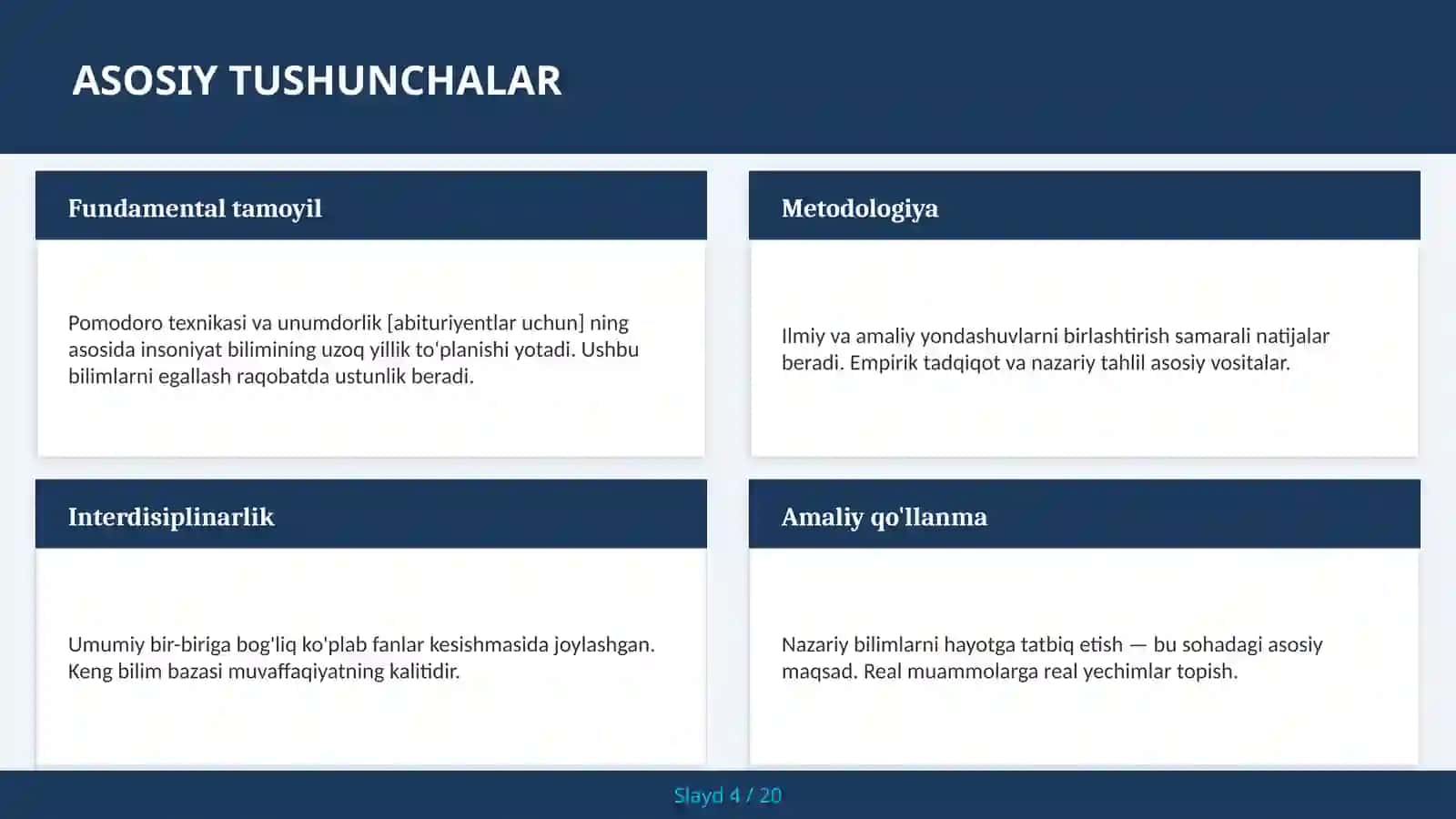 Pomodoro texnikasi va unumdorlik [abituriyentlar uchun] 4