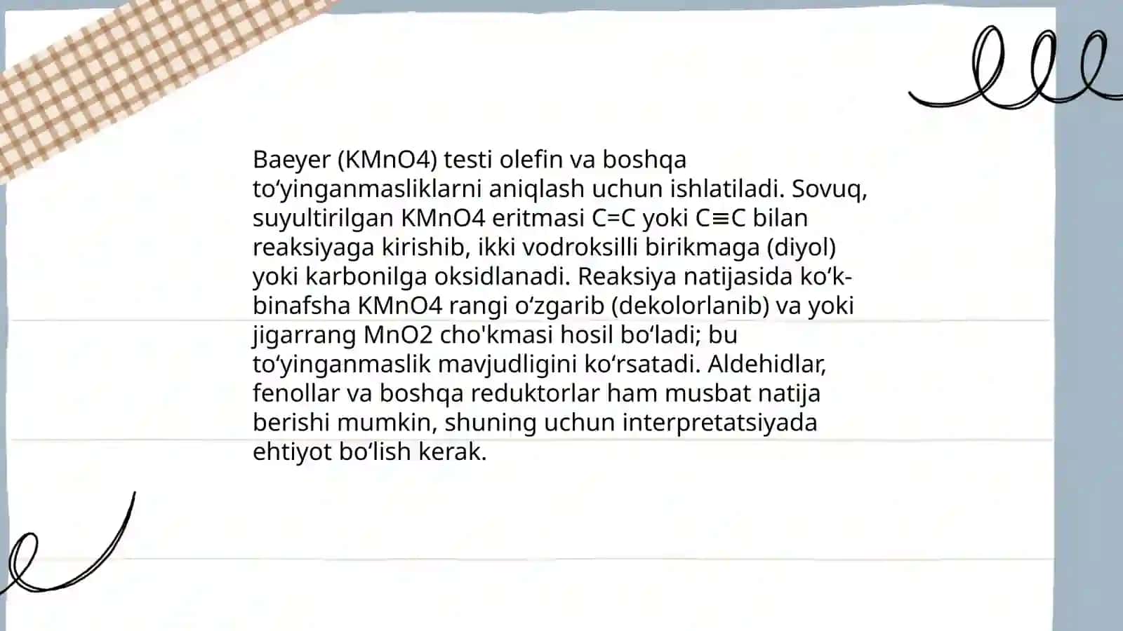 Brom suv bilan dekolorizatsiya testi 4