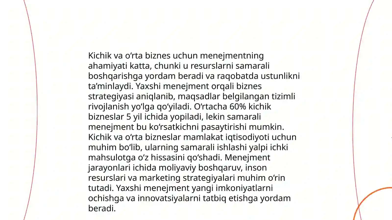 Kichik va orta biznesda menejmentning xususiyatlari 4