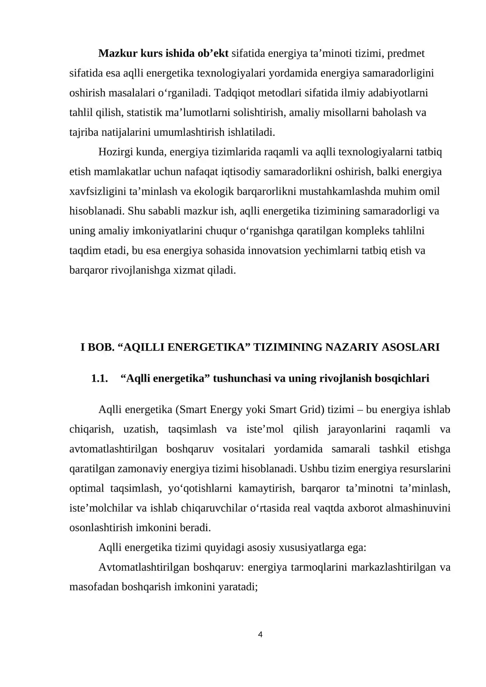 Aqlli energetika tizimi samaradorligini baholash 4