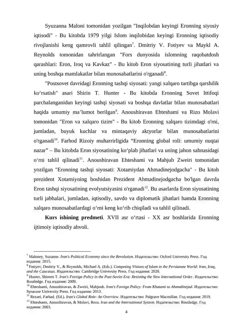 XVII ASR OʻRTASI - XX ASR BOSHIDA  ERON 4