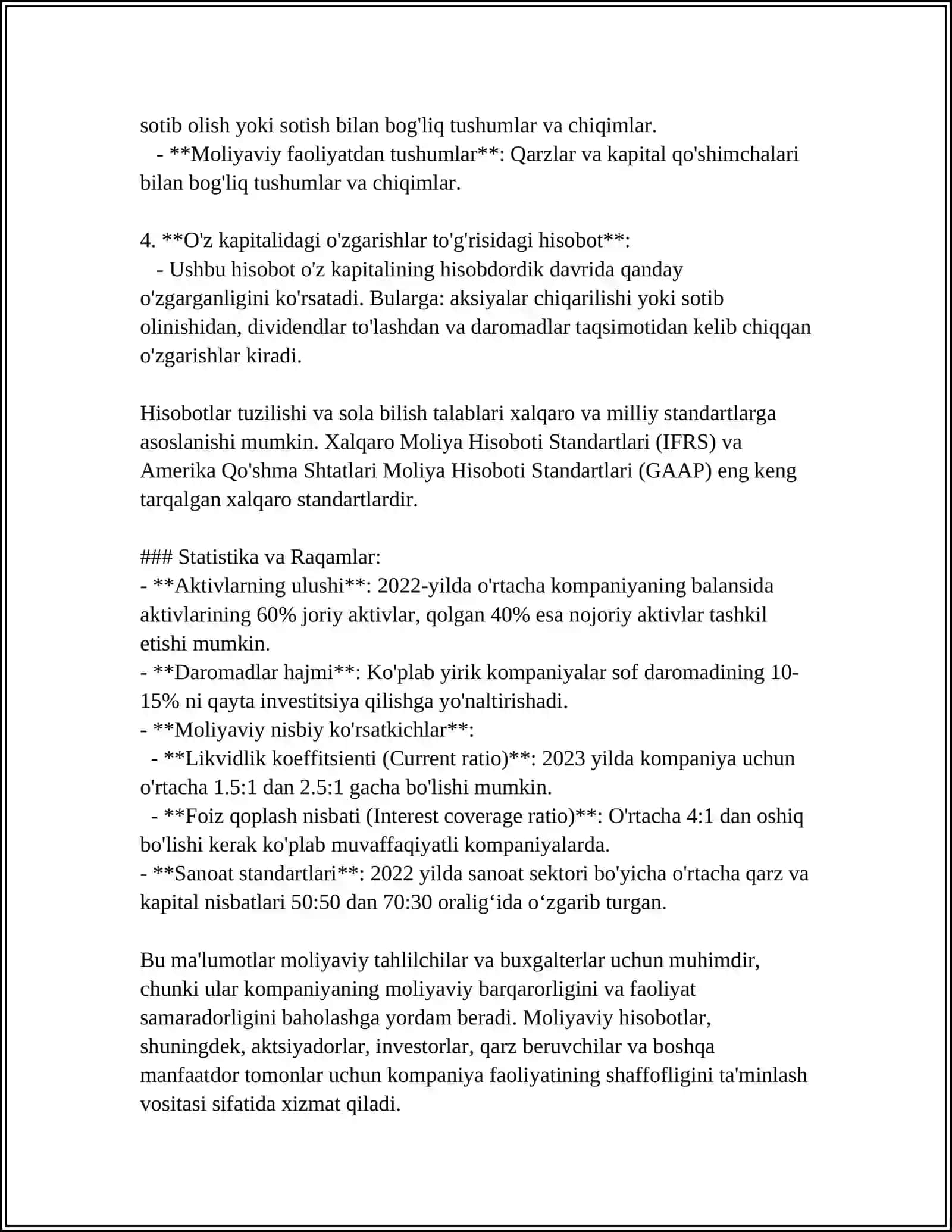 HISOB SIYOSATI VA MOLIYAVIY HISOBOT 4