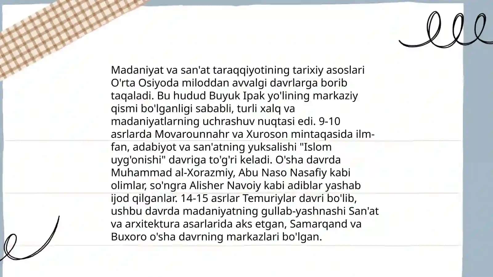 Madaniyat tizimida sanat masalalari 4