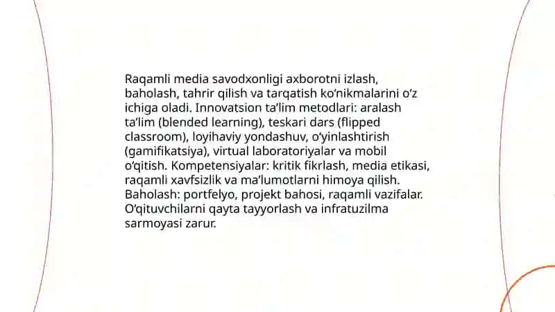 Media madaniyat va innovatsion pedagogika 4