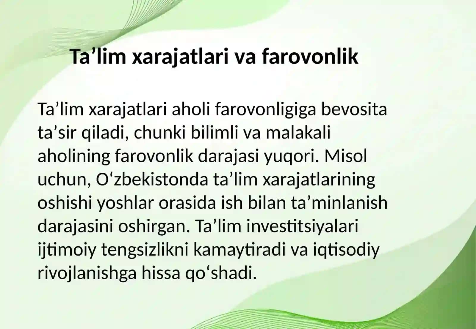 Ijtimoiy xarajatlar va aholi farovonligi o‘rtasidagi bog‘liqlik 4