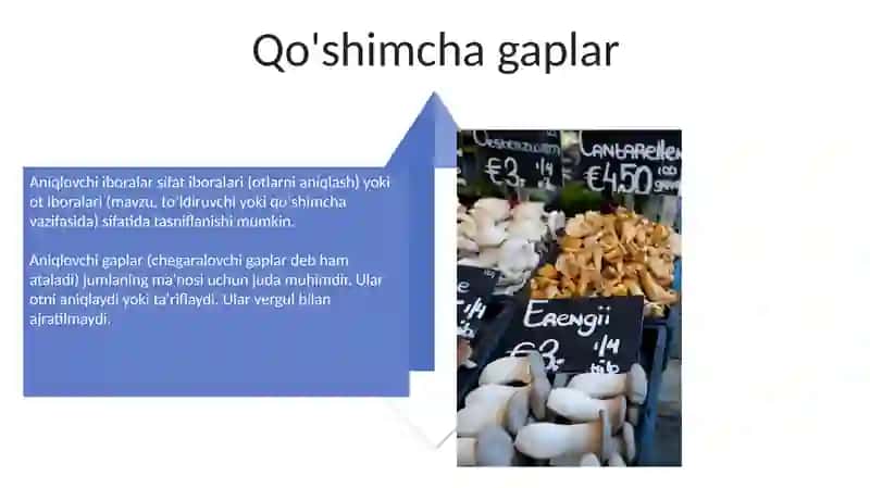 Aniqlovchi va uning turlari 4