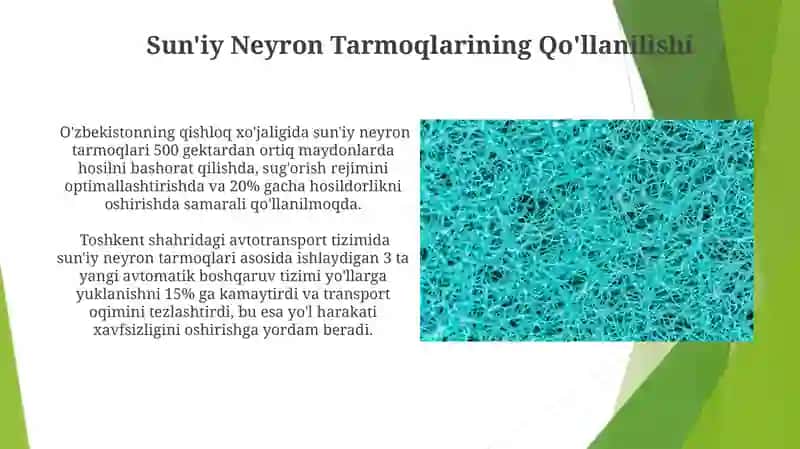 Sun'iy Neyron Tarmoqlari: Kirish 4